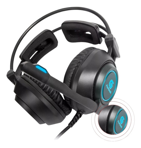 Headset P2 Usb Gaming Fortrek Vickers Led Rgb Ps4 Xbox One