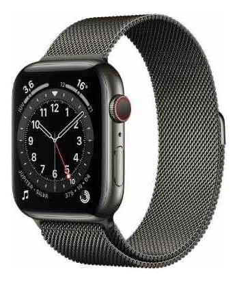 Apple Watch 6 44mm Gps Stainless Pulseira Grafite Milanes