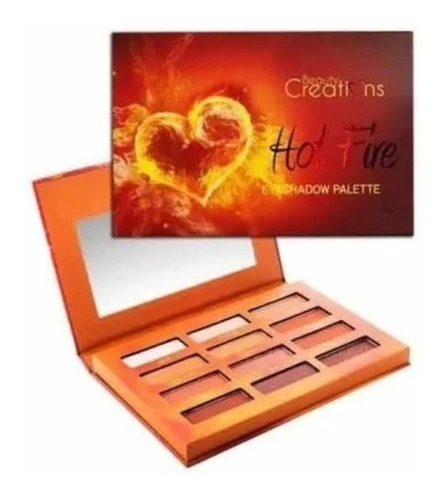 Paleta De Sombras Hot Fire Beauty Creations 12 Tonos