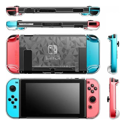 Case Proteção Nintendo Switch V1 V2 Acrílico Transparente