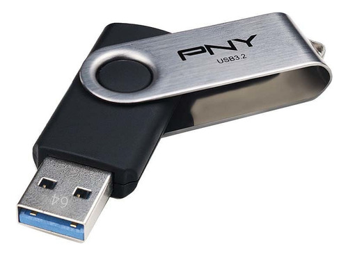 Pendrive 64gb Pny Turbo Attaché R Usb 3.2 Color Negro