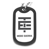 Placa Temach Modo Guerra Acero Inoxidable Personalizada