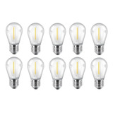 Lampara Gota Foco Filament 1w Led Guirnalda Vintage Pack X10