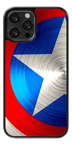 Funda Para Celular Capitan America Escudo Estrella Azul Rojo