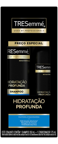  Kit Shampoo 350ml + Condicionador 175ml Hidratação Profunda Tresemmé