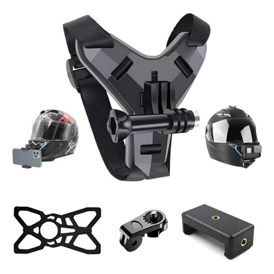 Soporte Casco Moto Para Celular Y Cámaras Kit 5 Piezas Gopro | MercadoLibre
