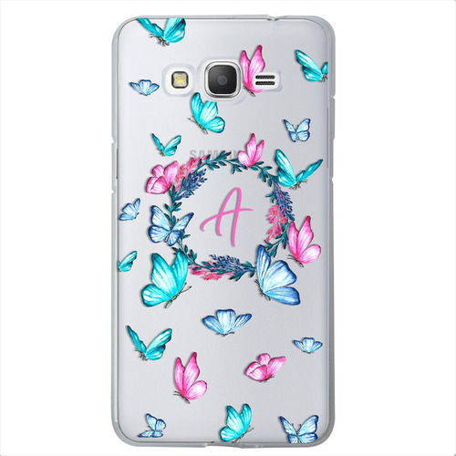 Funda Para Galaxy Mariposas Personalizada Con Tu Inicial