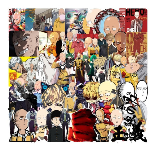 One Punch Man 50 Calcomanias Stickers Anime Contra Agua