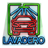 Cartel Lavadero - Lava Autos En Neón Led / Deco / Comercios