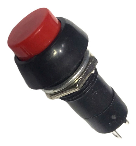 5 Unidades Pulsador Interruptor Redondo Rojo Chasis 1a 250v