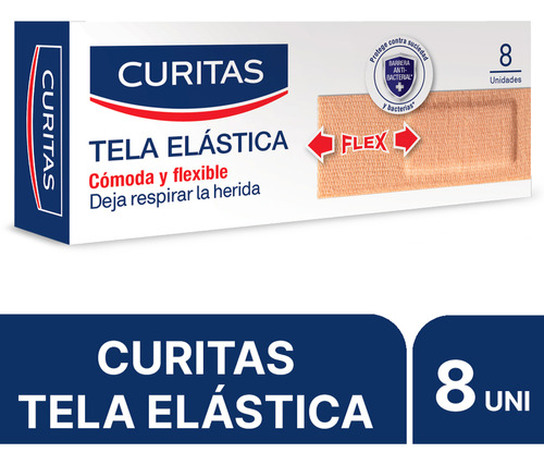 Curitas Tela Plástica Apósito Adhesivo Pack 24 Cajas X 8u