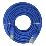 Cable De Red Para Internet 5e 20 Metros Azul Rj45 Categoria