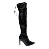 Botas Bucaneras Vizzano Mujer Charol Taco Cierre 3049241