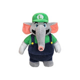 Peluche Super Mario Wonder Luigi Elefante Nintendo 27 Cm