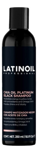 Shampoo Matizador Negro Con Aceite De Chia Latinoil 