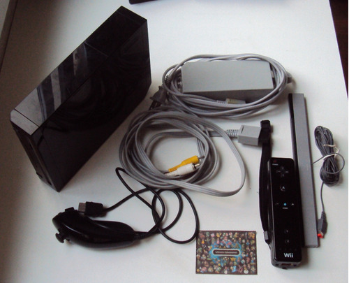 Nintendo Wii Black Retrocompativel Com Jogos De Gamecube