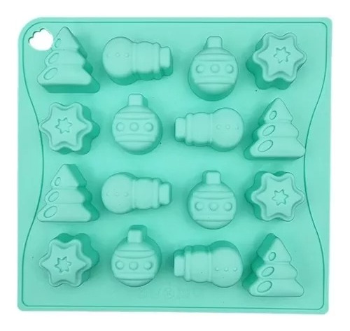 Molde Silicona Figuras X 16 Diseños Navideños - La Botica