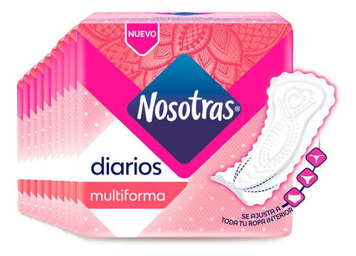 Nosotras Protector Diario Multi Estilo Protectores Diarios X 10 Unidades