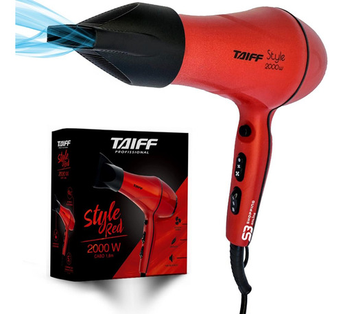 Secador De Cabelo Taiff Style 2000w Pro Salão Turmaline Ion