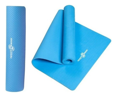 Colchoneta Profesional Tpe Sportfitness Ejercicio Abdominal Color Azul