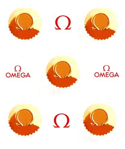 Lote De 5 (cinco) Coronas Omega Enchapadas En Oro Amarillo