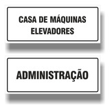 Placa Indicativas Casa Maquinas Elevadores Administracao 