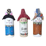 Garrafas Decorativas Coelhos *kit 3 Un