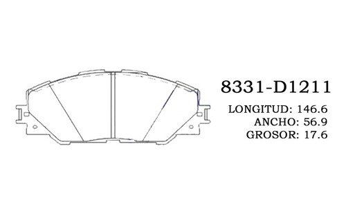 Pastilla De Freno Delantera Toyota Rav4 2015-2016-2017 8331 Foto 2