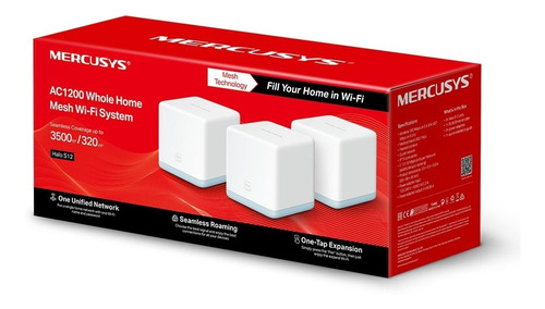 Red De Malla Extender Mercusys Halo S12 (3-pack) 1167 Mbps