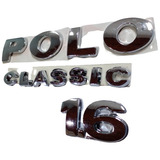 Insignia Emblema Vw Polo Classic 1.6 Baul Cromado