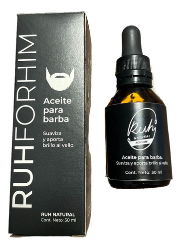 Aceite Estimulante Crecimiento De Barba Ruh Natural 