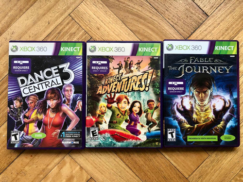 Lote Kinect Adventures Dance Central 3 Y Fable Xbox 360