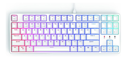 Mini Teclado Mecanico Gamer Con Cable | Blanco / Iluminado