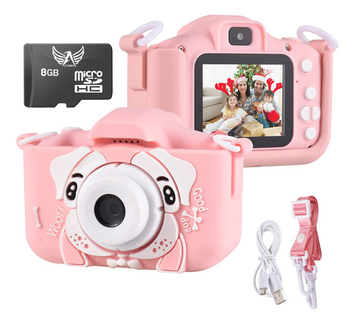  Camera Digital Foto Recarregável Capa Cartão Memoria 8gb