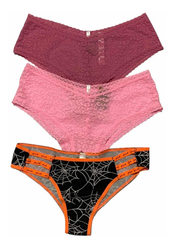 Panties Pink Mujer Talla S 3 Pzas Originales Envío Gratis