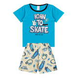 Conjunto Pijama Infantil Menino Algodão Estampa Skate