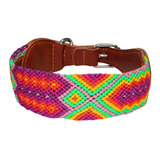 Collar Artesanal Para Perro Variedad Colores Extragrande