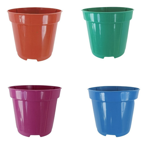 100 Mini Vasos Pote 6 Suculentas Cactos Plantas - Coloridos