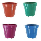 100 Mini Vasos Pote 6 Suculentas Cactos Plantas - Coloridos