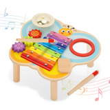 Set Musical Montessori Para Niños Xilófono Tambor Y Platillo