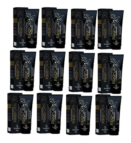 Pomada Massageadora Fisiofort Premium 150g - Kit C/ 12 Unid