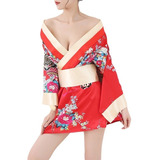 Cómoda Bata De Baño O Camison De Dormir Pijama Kimono Mujer