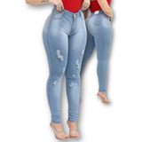 Calça Jeans Cinta Modeladora Super Lipo Lycra Empina Bumbum 