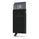 Tarjetero Altius Bloqueo Rfid Card Wallet Victorinox Colores Color Negro Diseño De La Tela Liso