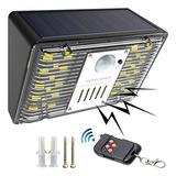 Alarma Solar Con Sensor De Movimiento Para Exteriores, Luz D