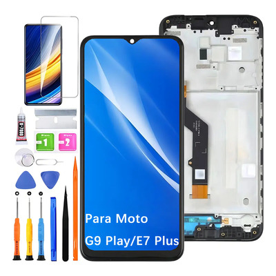 Pantalla Para Motorola G9 Play / E7 Plus Xt2083-1/3/5 Mc36a Xt2081-1/2 Moto Mc369 Display Con Marco Negro