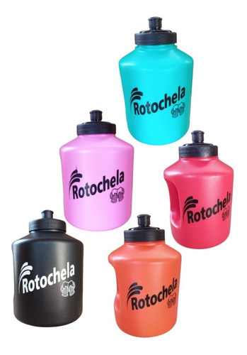 4 Botella Agua Cilindro Mini Rotoplas Rotochela 1 Litro