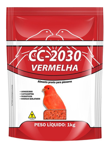 Cc 2030 - Vermelha - 1 Kg Para Canários Vermelhos Com Fator