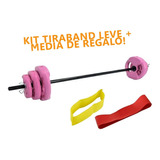 Kit Set 17 Kg + Barra C/ Topes Discos Con Agarres Laterales 