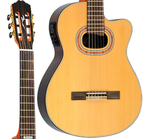 Violão Eletroacústico Clássico Strinberg Sc35c Natural Nylon